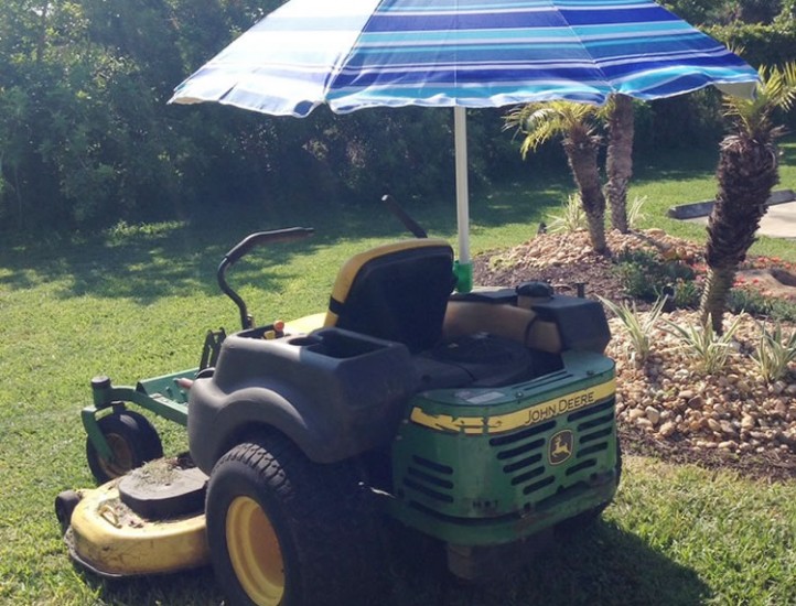 Riding lawn mower umbrella sale